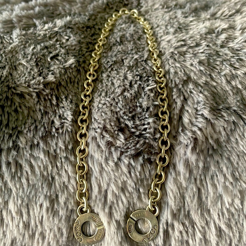 Tiffany & Co 1837 interlocking circles choker sterling silver.